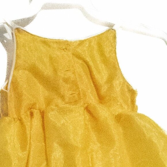 Bijan Kids Girls Yellow Dress Solid Sleeveless Round Neck Pure Polyester Size 12 - Picture 5 of 5